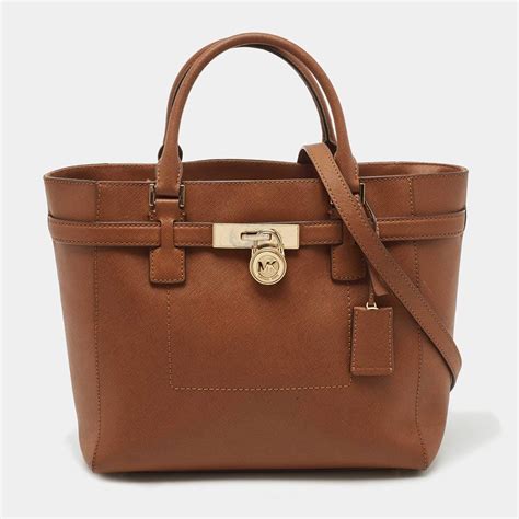 michael michael kors hamilton medium saffiano leather tote|Hamilton Traveler Medium Saffiano Leather Tote .